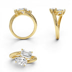 2.11 CTW 14K Lab Grown Diamond Two Stone Toi et Moi Ring - view 5