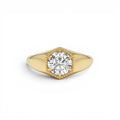 0.75 Ctw 14k Lab Grown Diamond Hexagon Signet Ring by Orlina Fine