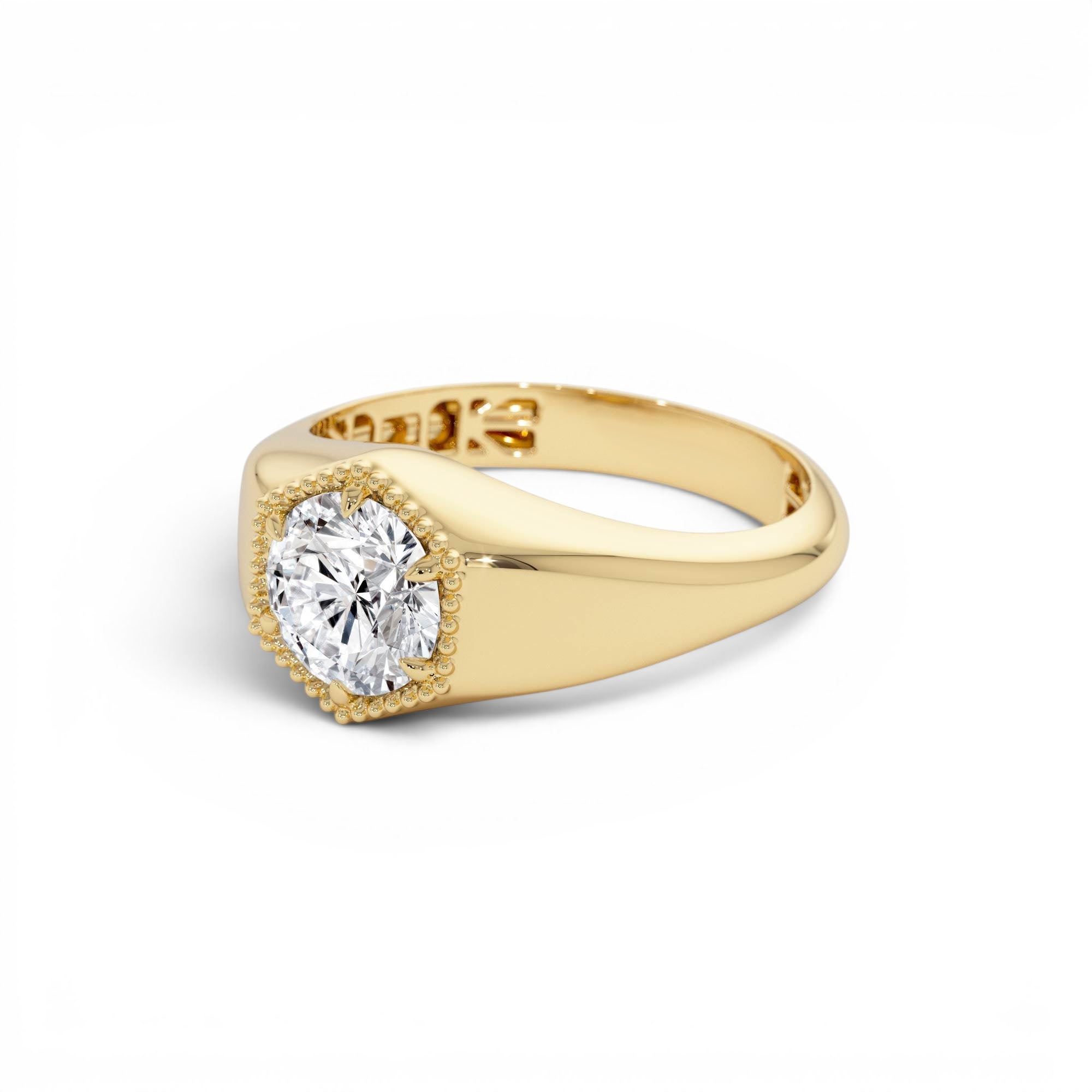 0.75 CTW 14K Lab Grown Diamond Hexagon Signet Ring - view 4