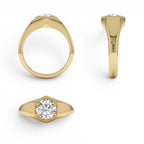 0.75 CTW 14K Lab Grown Diamond Hexagon Signet Ring - view 5