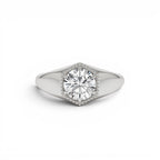 0.75 CTW 14K Lab Grown Diamond Hexagon Signet Ring - view 2