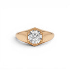 0.75 CTW 14K Lab Grown Diamond Hexagon Signet Ring - view 3