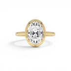 2.00 CTW 14K Gold Oval Shape Lab Grown Diamond Claw Prong Engagement Ring by Orlina Fine