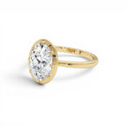 2.00 CTW 14K Gold Oval Shape Lab Grown Diamond Claw Prong Engagement Ring - view 3