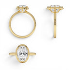 2.00 CTW 14K Gold Oval Shape Lab Grown Diamond Claw Prong Engagement Ring - view 4