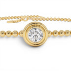 0.75 CTW 14K Gold Lab Grown Diamond by the Yard Beaded Bracelet - view 4