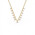 1.75 Ctw 14k Gold Prong Setting Lab Diamond Beaded Necklace by Orlina Fine