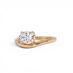 1ct Oval Shaped Lab Grown Contemporary Diamond Engagement Ring - view 2