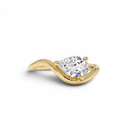 1ct Pear Shaped Lab Grown Contemporary Diamond Engagement Ring by Orlina Fine