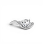 1ct Pear Shaped Lab Grown Contemporary Diamond Engagement Ring - view 3