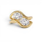 2.00 Ctw 14k Pear Shaped Lab Grown Diamond Stacked Rings by Orlina Fine