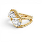 2.00 Ctw 14k Pear Shaped Lab Grown Diamond Stacked Rings - view 4