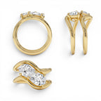2.00 Ctw 14k Pear Shaped Lab Grown Diamond Stacked Rings - view 5