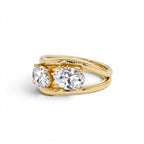 2.00 CTW 14K Oval Shaped Lab Grown Diamond Stacked Rings - view 4