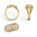2.00 CTW 14K Oval Shaped Lab Grown Diamond Stacked Rings - view 5