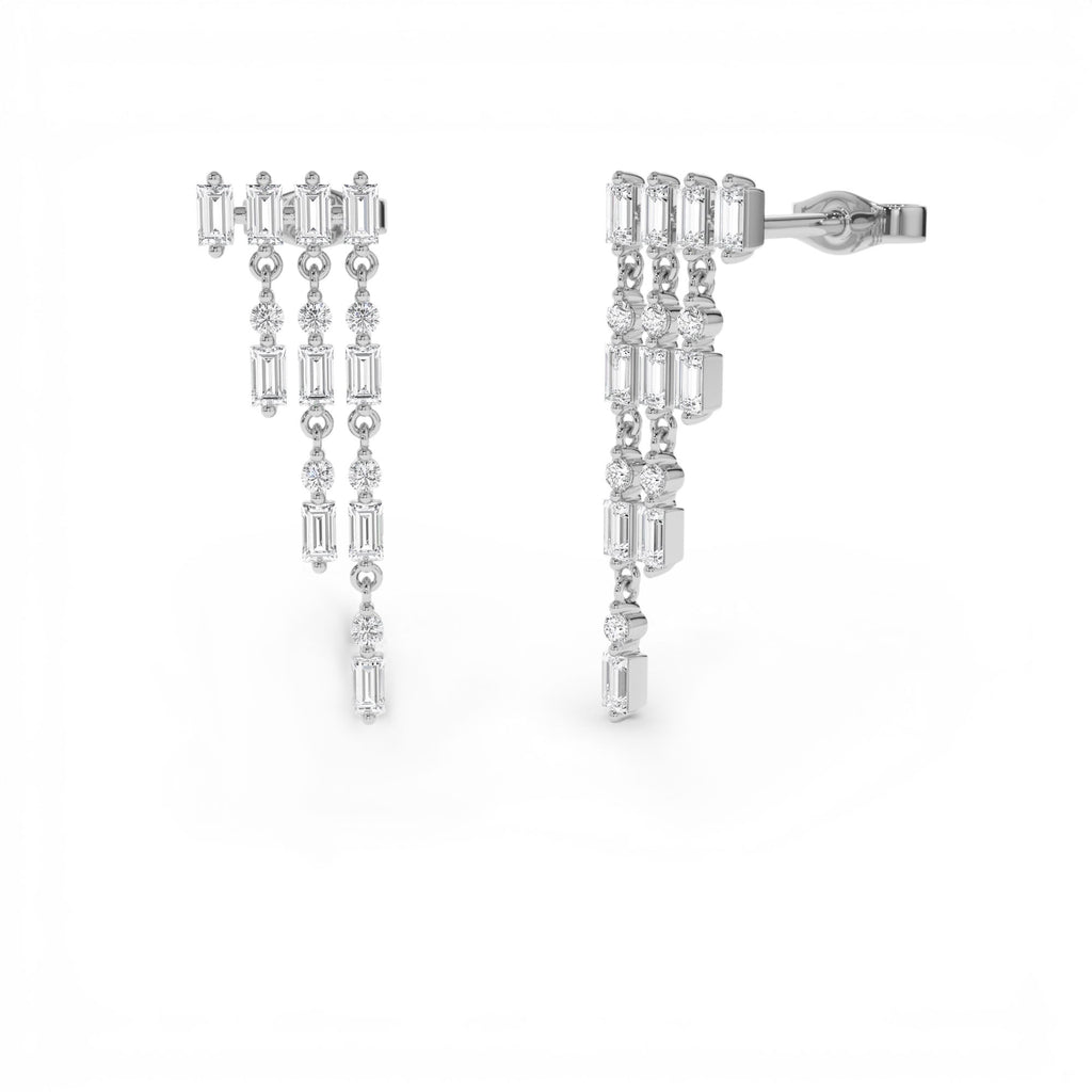 14k Diamond Statement Chandelier Earrings - view 2