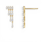 14k Diamond Statement Chandelier Earrings - view 3