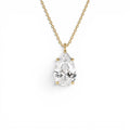 3.00 Ctw 14k Pear Shaped Lab Grown Diamond Statement Pendant Necklace by Orlina Fine