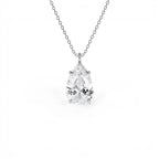 3.00 Ctw 14k Pear Shaped Lab Grown Diamond Statement Pendant Necklace - view 2
