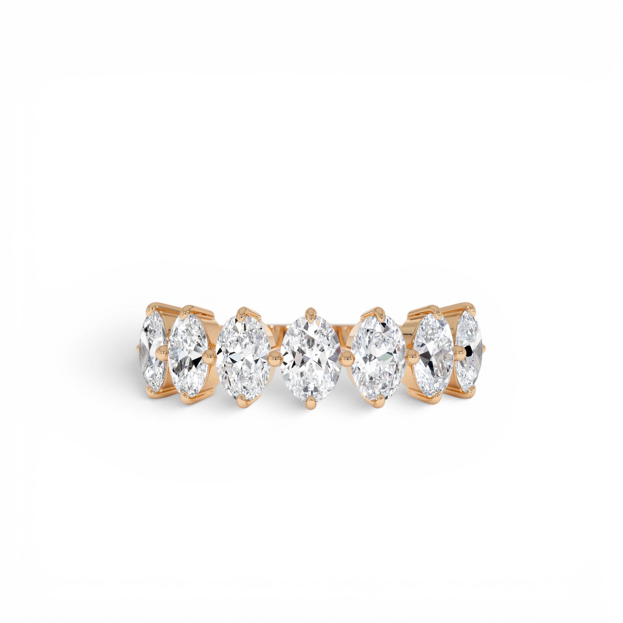 1.55ctw Oval Shaped Lab Diamond Anniversary Ring - view 2