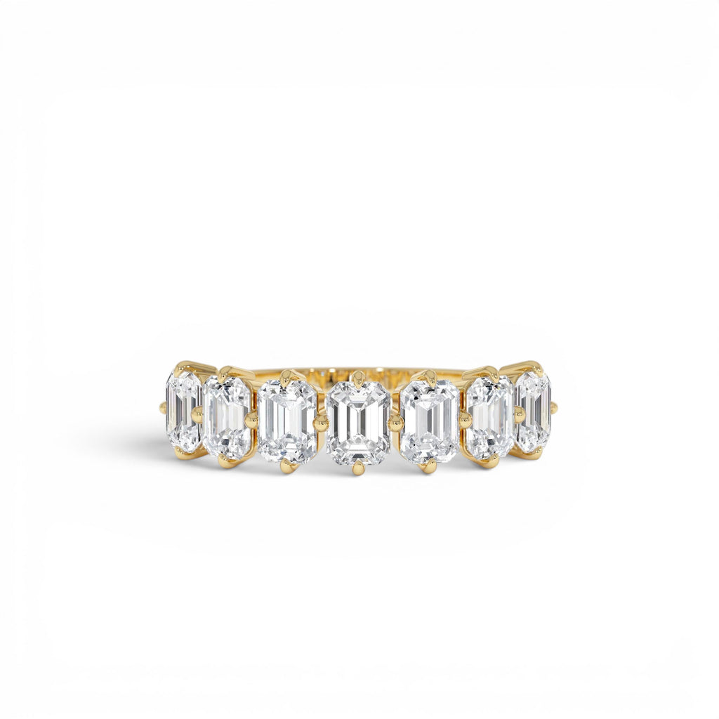 1.48ctw Emerald Cut Lab Diamond Anniversary Ring by Orlina Fine
