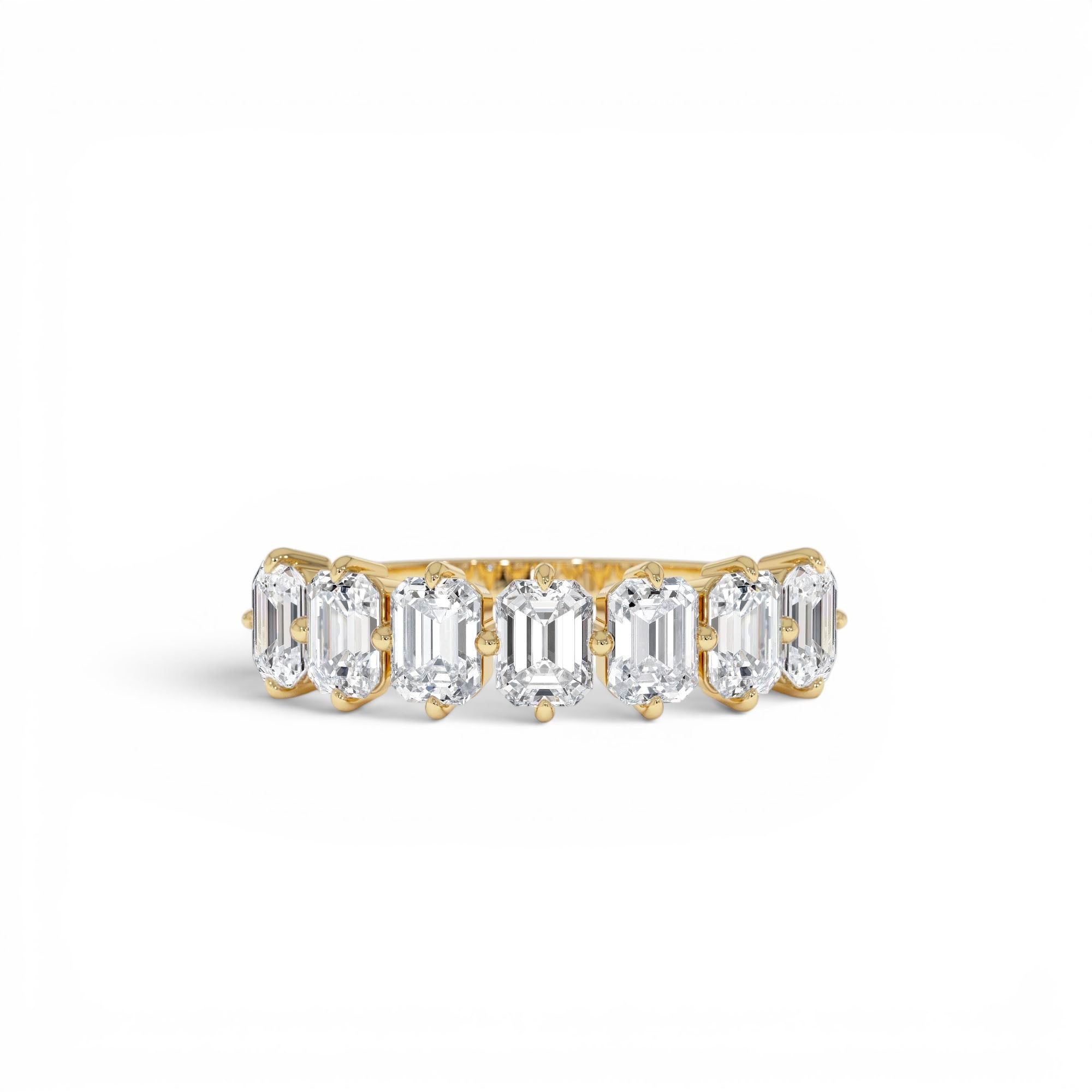 1.48ctw Emerald Cut Lab Diamond Anniversary Ring by Orlina Fine