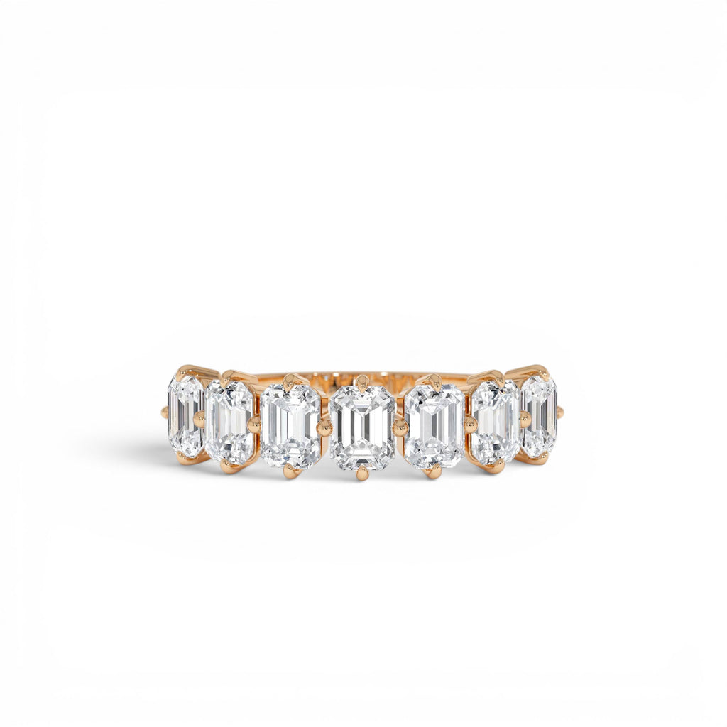 1.48ctw Emerald Cut Lab Diamond Anniversary Ring - view 2