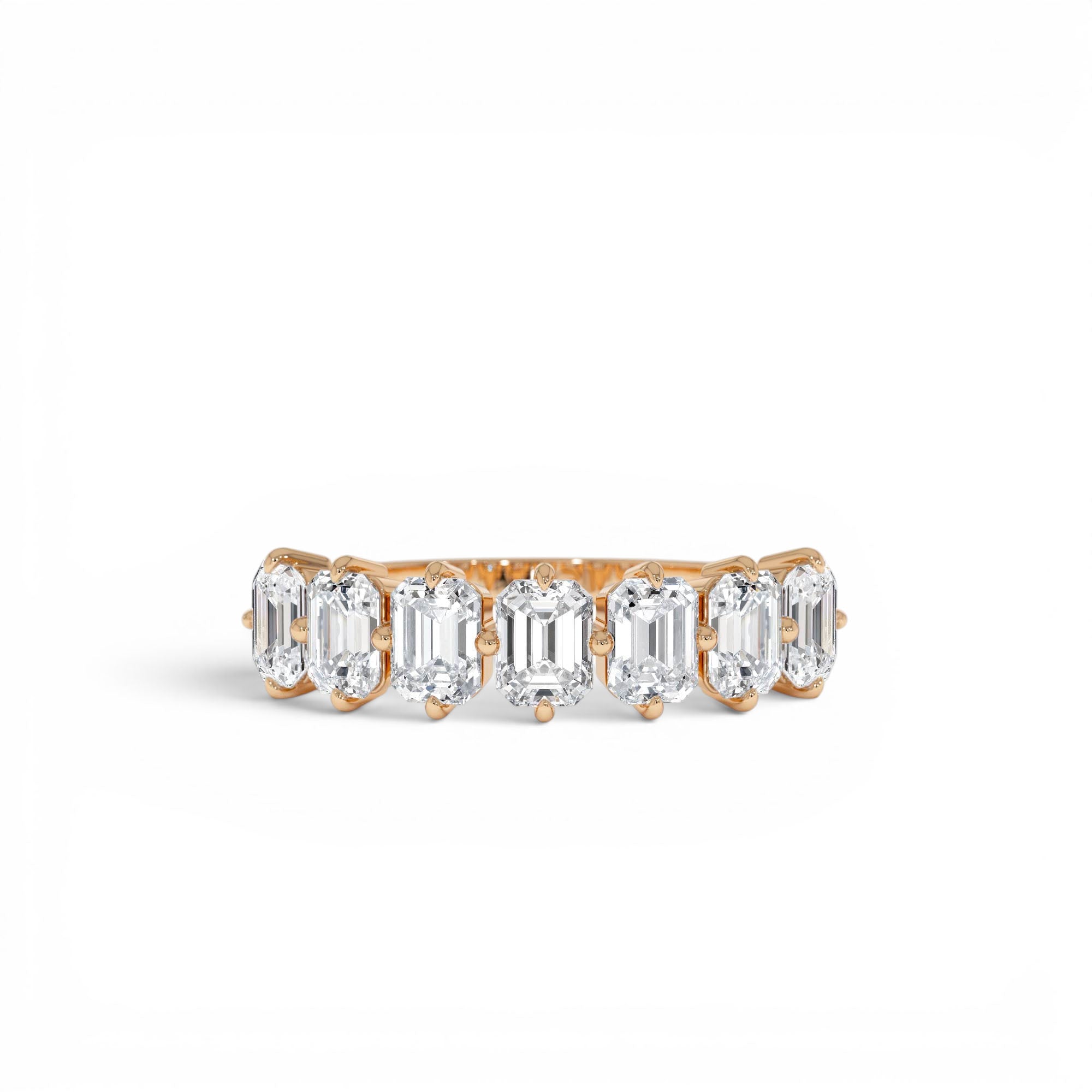 1.48ctw Emerald Cut Lab Diamond Anniversary Ring - view 2