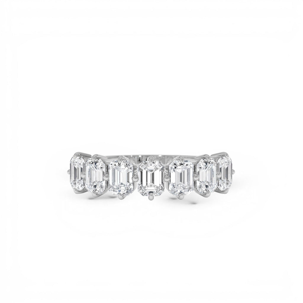 1.48ctw Emerald Cut Lab Diamond Anniversary Ring - view 3