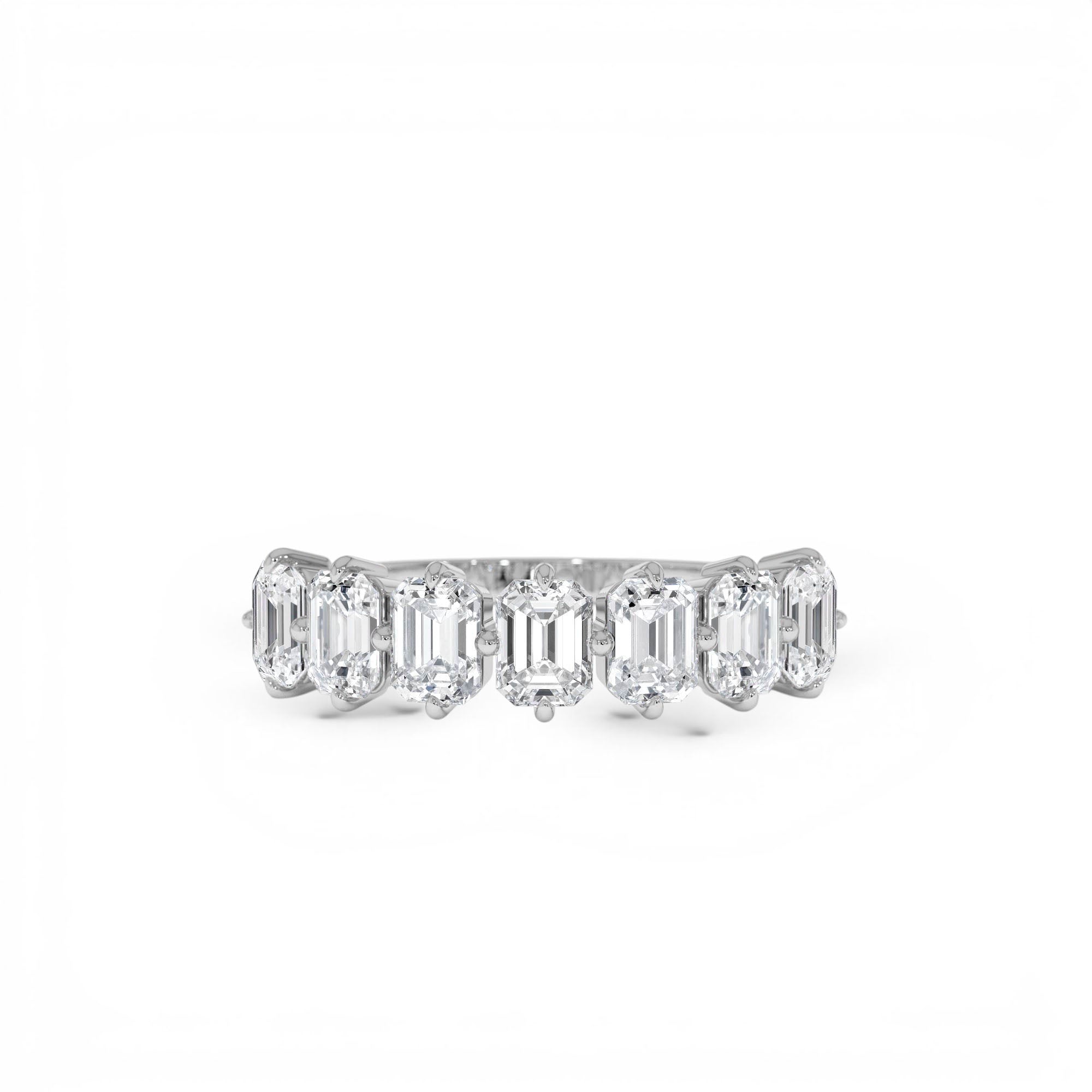 1.48ctw Emerald Cut Lab Diamond Anniversary Ring - view 3