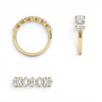 1.48ctw Emerald Cut Lab Diamond Anniversary Ring - view 5