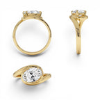 1.50ctw 14K Oval Shaped LabGrown Diamond Bypass Engagement Ring - view 5