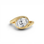 1.50ctw 14K Oval Shaped LabGrown Diamond Bypass Engagement Ring by Orlina Fine