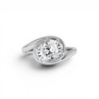 1.50ctw 14K Oval Shaped LabGrown Diamond Bypass Engagement Ring - view 3