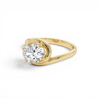 1.50ctw 14K Oval Shaped LabGrown Diamond Bypass Engagement Ring - view 4