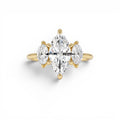 2.00ctw 14k Marquise Shaped Three Stone Lab Grown Diamond Engagement Ring by Orlina Fine
