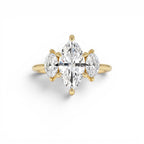 2.00ctw 14K Marquise Shaped Three Stone Lab Grown Diamond Engagement Ring by Orlina Fine
