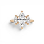 2.00ctw 14K Marquise Shaped Three Stone Lab Grown Diamond Engagement Ring - view 2