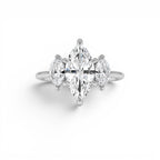 2.00ctw 14K Marquise Shaped Three Stone Lab Grown Diamond Engagement Ring - view 3
