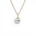 1.00 Ctw 14k Oval Shaped Lab Grown Diamond Classic Charm Necklace by Orlina Fine