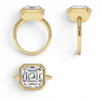 5.00ctw 14k Asscher Cut Lab Grown Diamond Engagement Ring - view 5