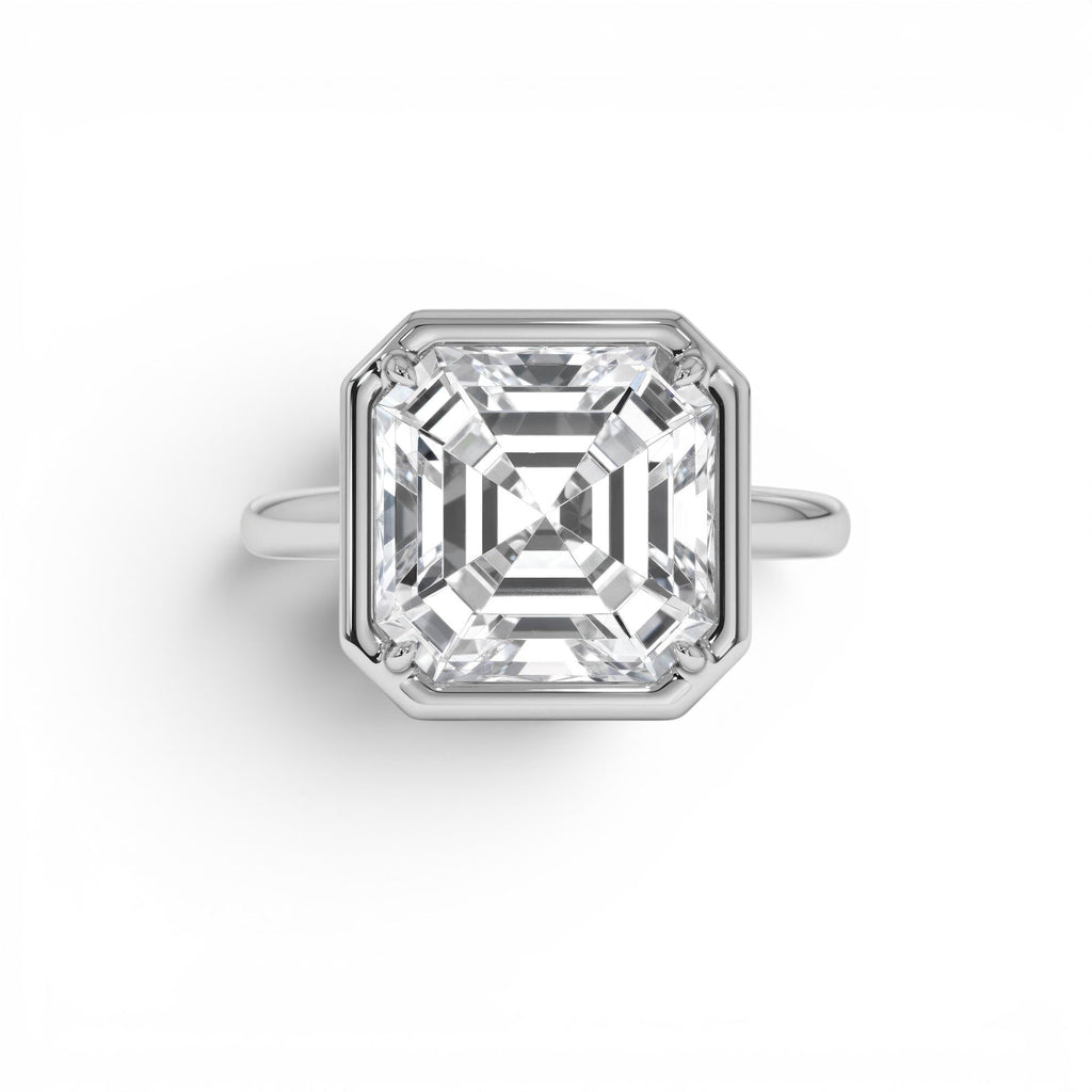 5.00ctw 14K Asscher Cut Lab Grown Diamond Engagement Ring - view 3
