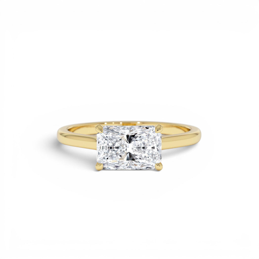 1 CTW 14K Radiant Cut Lab Grown Radiant Shaped East-West Set Diamond Ring by Orlina Fine