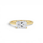 1 CTW 14K Radiant Cut Lab Grown Radiant Shaped East-West Set Diamond Ring by Orlina Fine
