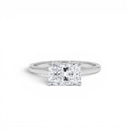1 CTW 14K Radiant Cut Lab Grown Radiant Shaped East-West Set Diamond Ring - view 3