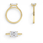 1 CTW 14K Radiant Cut Lab Grown Radiant Shaped East-West Set Diamond Ring - view 5