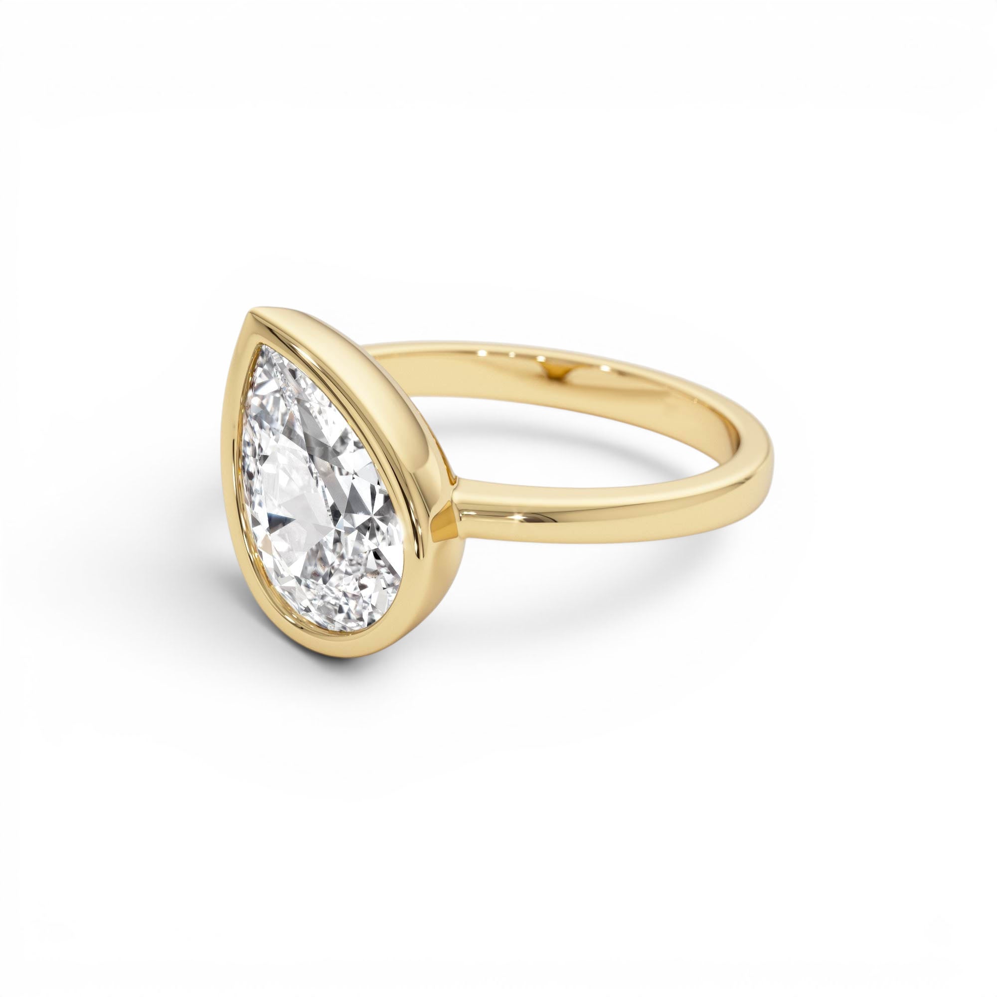 1.50ctw 14k Pear Shaped Lab Grown Diamond Unique Engagement Ring - view 5