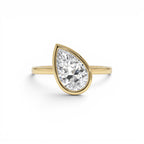 1.50ctw 14K Pear Shaped Lab Grown Diamond Unique Engagement Ring by Orlina Fine