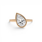 1.50ctw 14K Pear Shaped Lab Grown Diamond Unique Engagement Ring - view 2