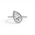1.50ctw 14K Pear Shaped Lab Grown Diamond Unique Engagement Ring - view 3